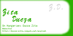 zita ducza business card